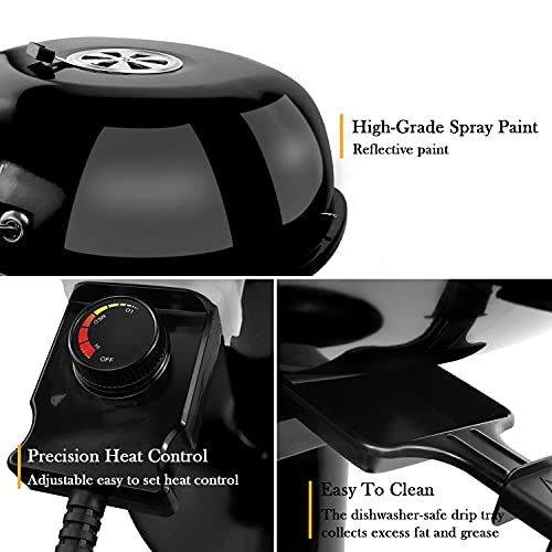 Techwood 15-Serving Electric BBQ Grill - Portable & Powerful (1600W)