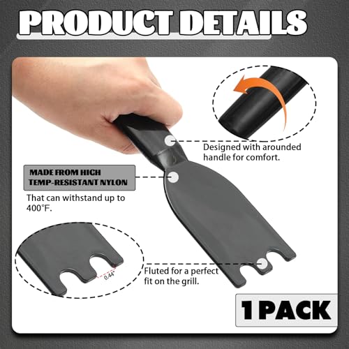 Indoor Grill Scraper with Grooves for Heat-Resistant Cleaning